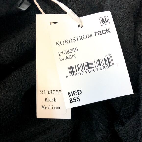 STITCHDROP Women's Tied To You Belted Midi Sweater Dress Medium Black NWT - Picture 10 of 10